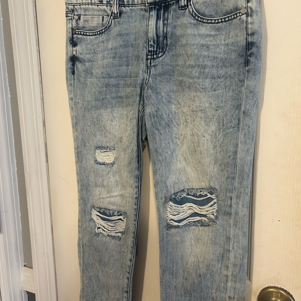 Liverpool Light Blue Ripped Boyfriend Jeans - Picture 2 of 5